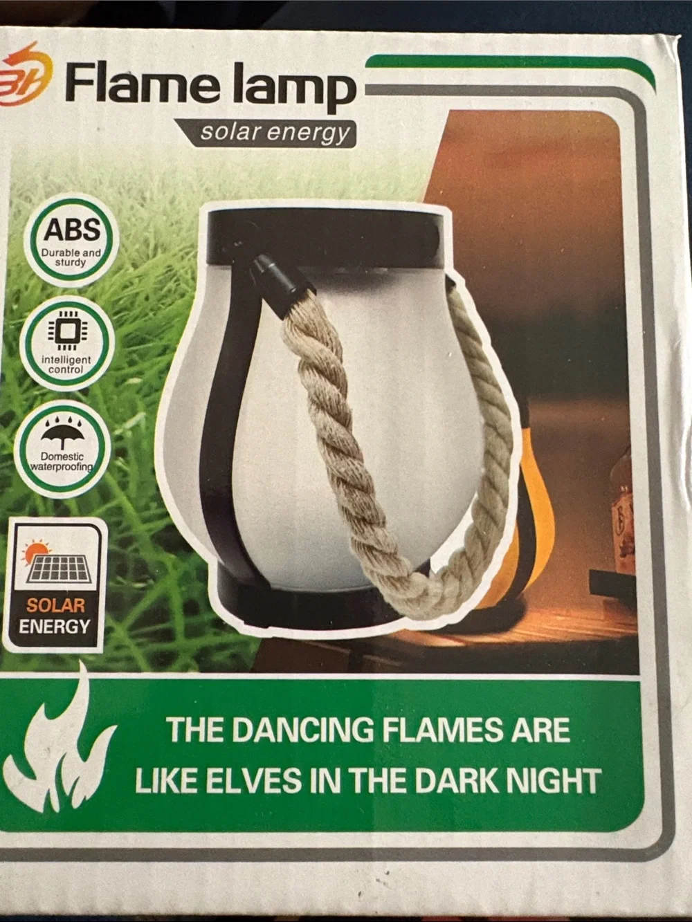 Solar Energy Portable Rope-Handle Lantern - White